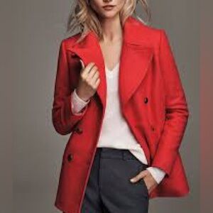 Banana republic XS wool blazer red